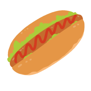 ホットドックの無料イラスト素材