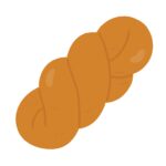 ねじりパン（ツイストドーナツ）の無料イラスト素材