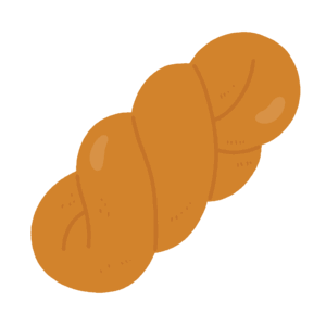 ねじりパン（ツイストドーナツ）の無料イラスト素材