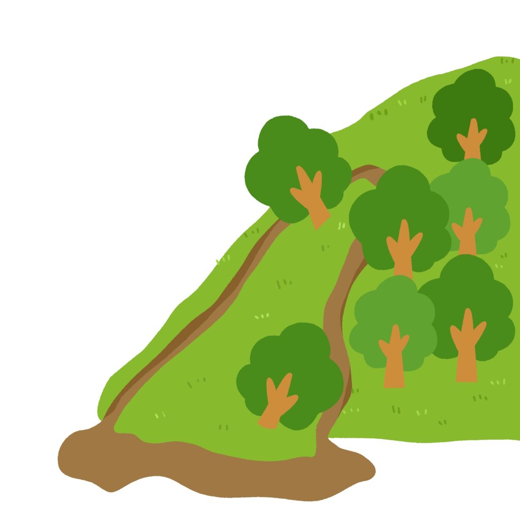 地すべりの無料イラスト素材