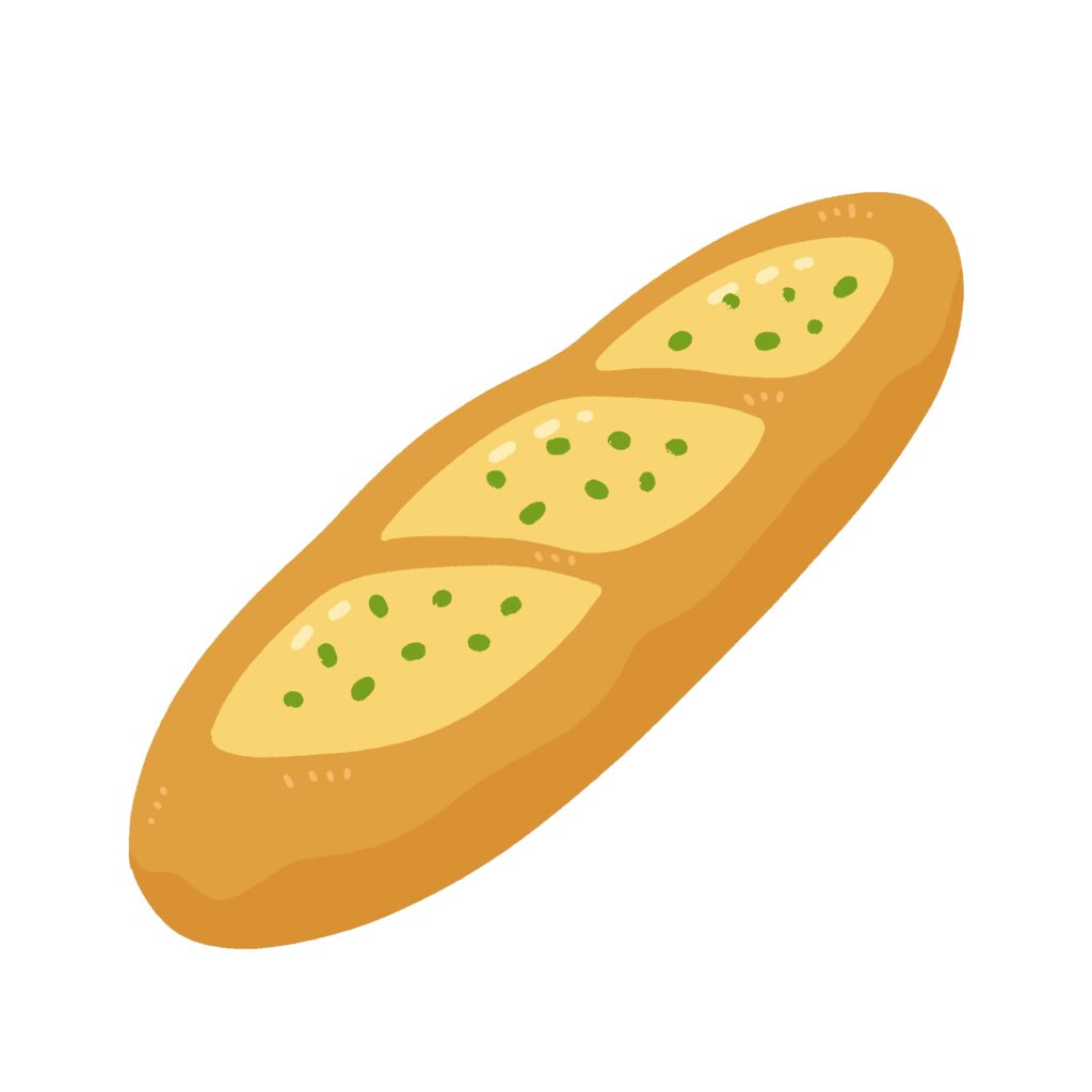 ガーリックフランスの無料イラスト素材