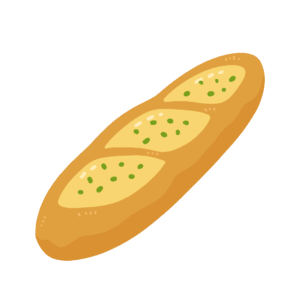 ガーリックフランスの無料イラスト素材