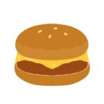 チーズバーガーの無料イラスト素材