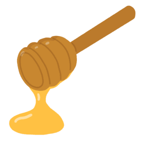 蜂蜜の棒（ハニーディッパー）の無料イラスト素材