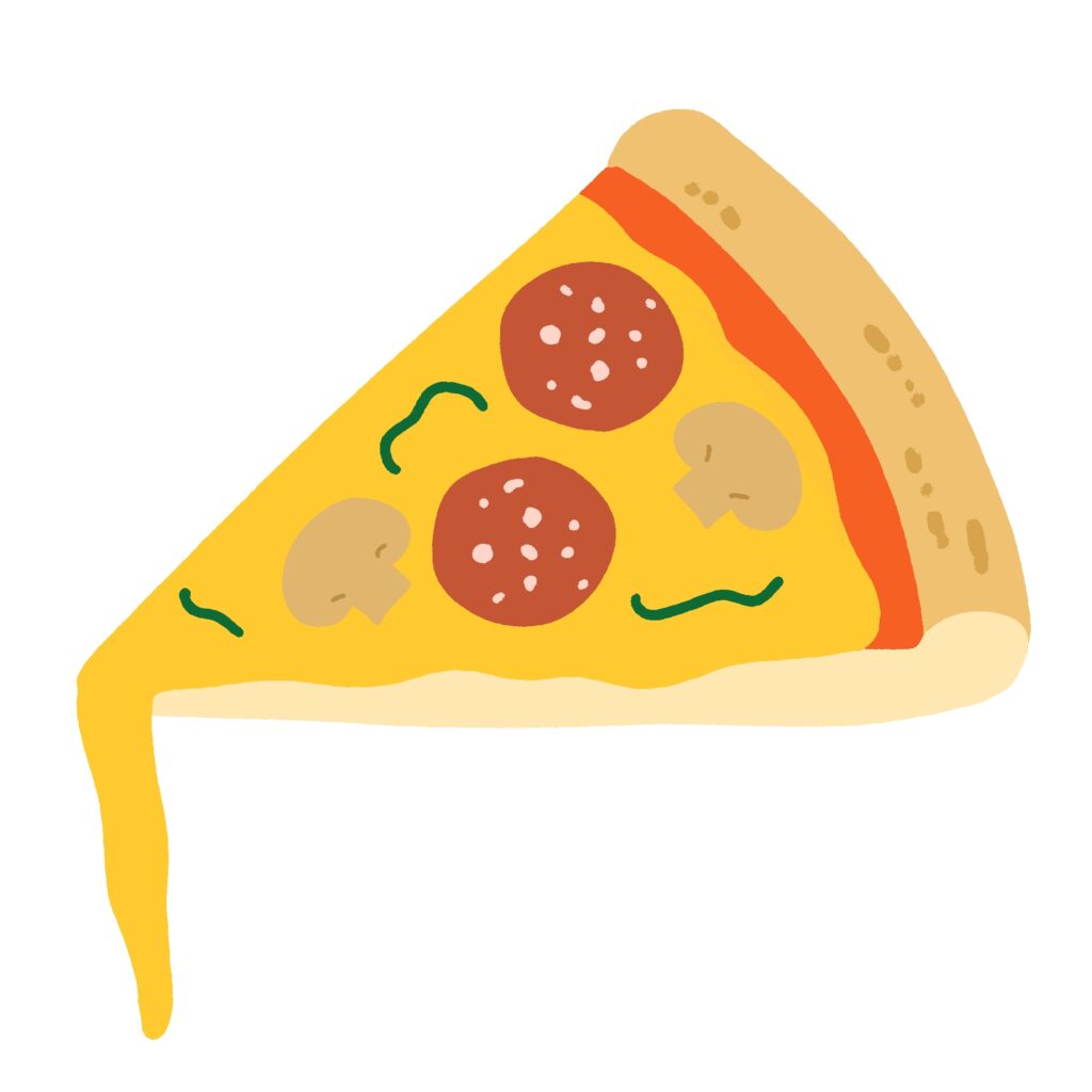 カットピザの無料イラスト素材