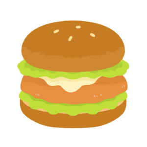 フィッシュバーガーの無料イラスト素材