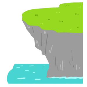崖の無料イラスト素材