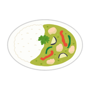 グリーンカレーの無料イラスト素材