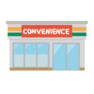 コンビニエンスストアの無料イラスト素材