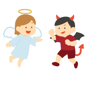 天使と悪魔の無料イラスト素材