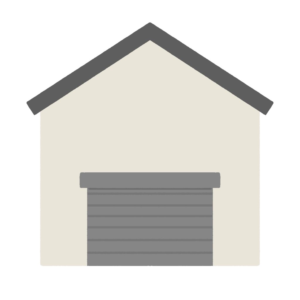 倉庫の建物の無料イラスト素材