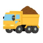 ダンプカーの無料イラスト素材