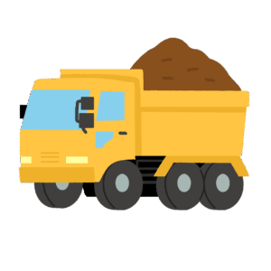 ダンプカーの無料イラスト素材