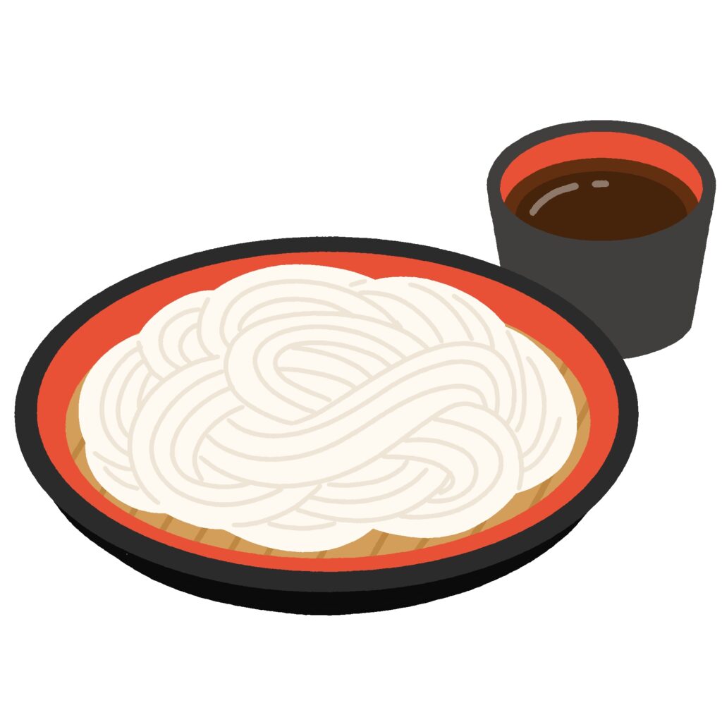 ざるうどんの無料イラスト素材