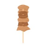 clip art of beef tendon(skewer)