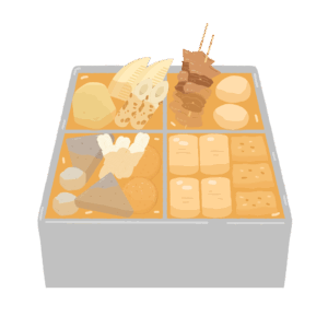 角型おでん鍋の無料イラスト素材