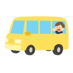 取り残された子ども（幼稚園バス）の無料イラスト素材
