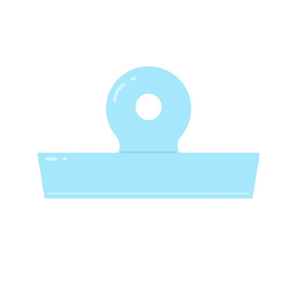 目玉クリップの無料イラスト素材