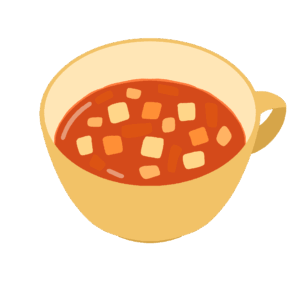 ミネストローネ（スープ）の無料イラスト素材