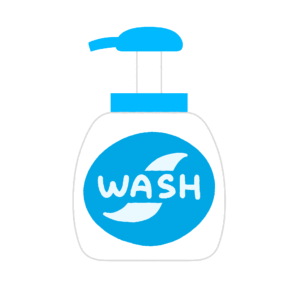 ハンドソープ容器（泡タイプ）の無料イラスト素材