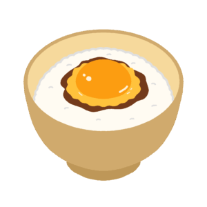 free egg-and-rice(with soy sauce)clipart