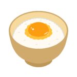 卵かけご飯の無料イラスト素材