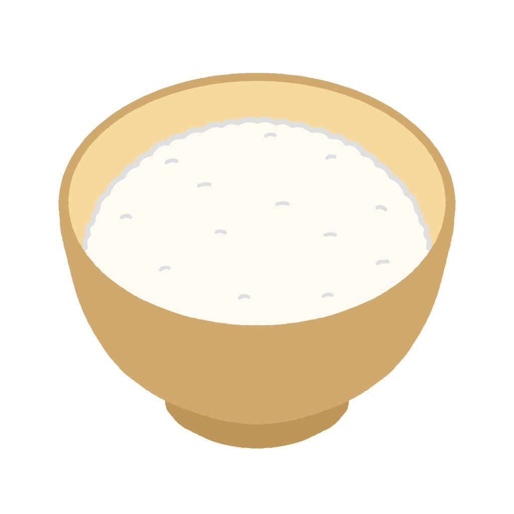 ご飯（普通盛り）の無料イラスト素材