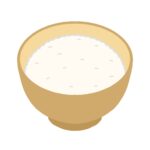 ご飯（普通盛り）の無料イラスト素材