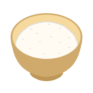ご飯（普通盛り）の無料イラスト素材