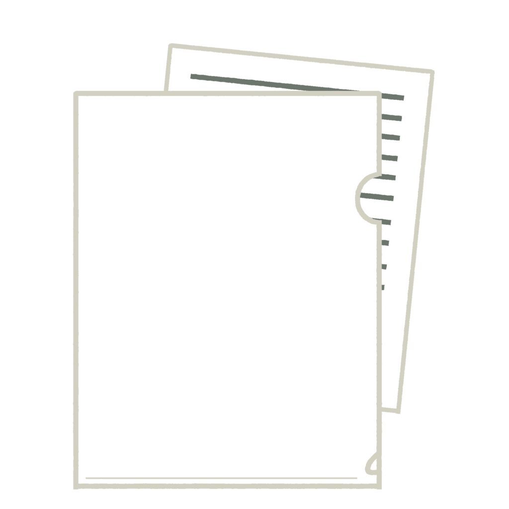 clip art of clear file containing documents