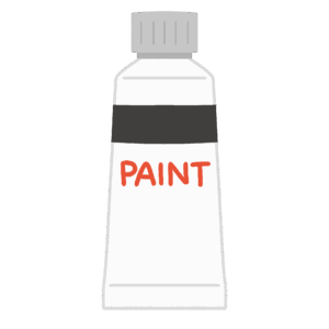 絵の具チューブ（黒）の無料イラスト素材