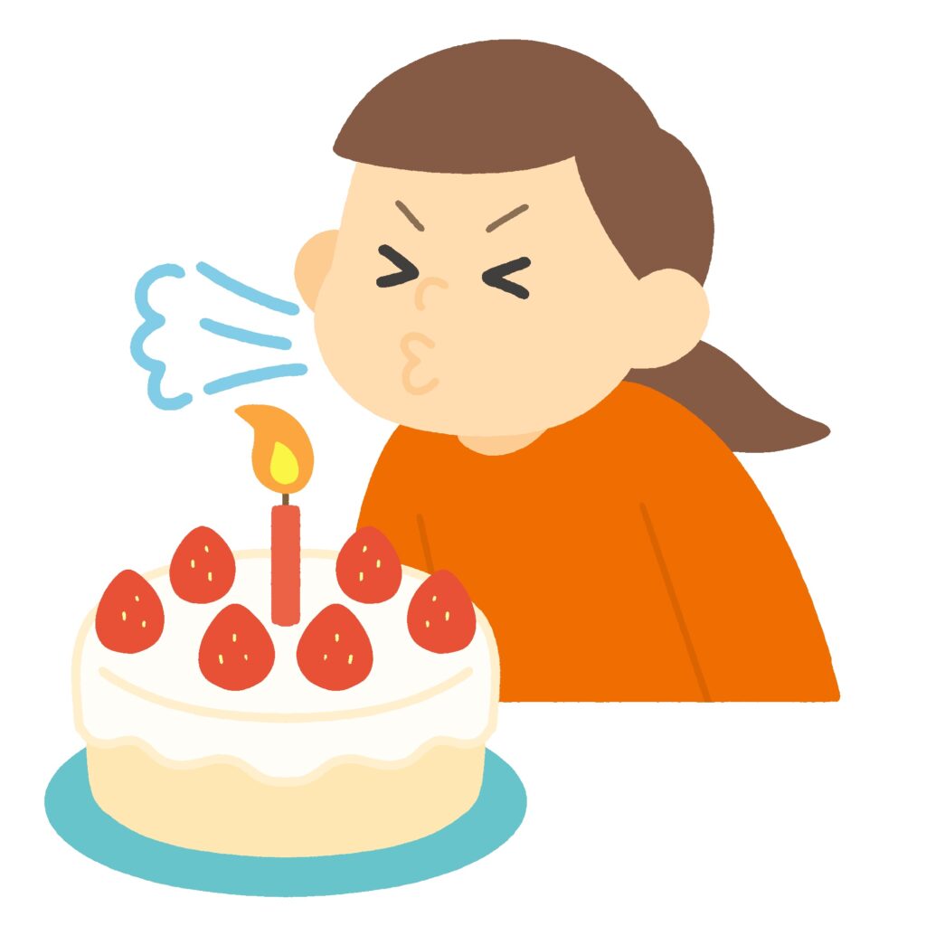 clip art of girl blow out cake candle-illpop.com