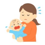 育児疲れのママの無料イラスト素材