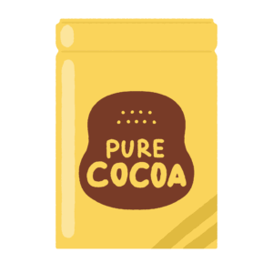 ココアパウダー缶の無料イラスト素材