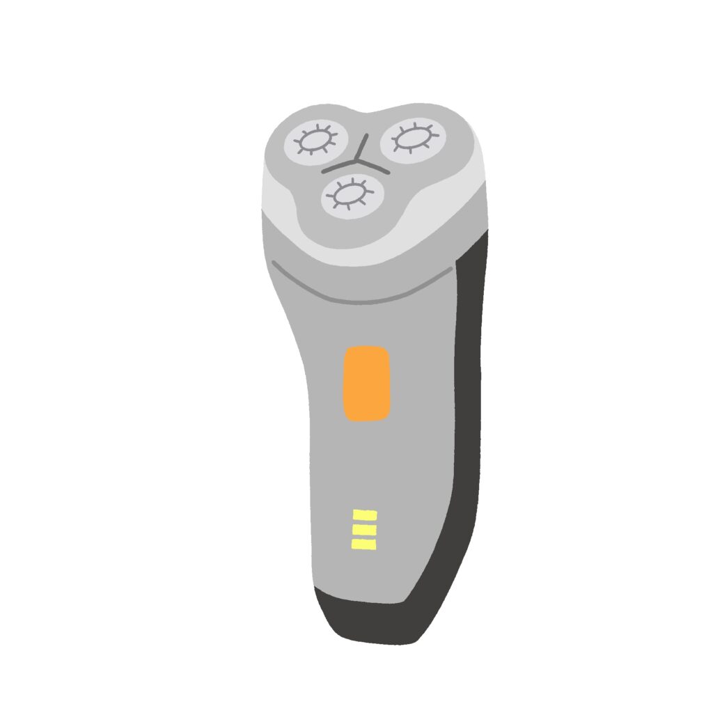 clip art of electric shaver(rotary type)