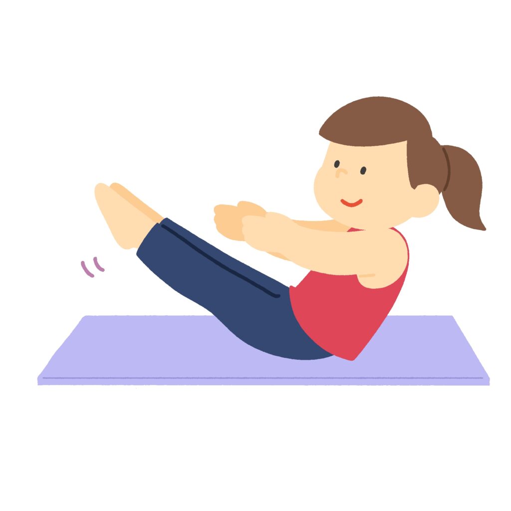 clip art of boat pose(yoga)