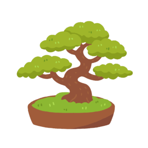 盆栽（松）の無料イラスト素材