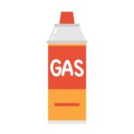 カセットガスボンベ（カセットコンロ用）の無料イラスト素材