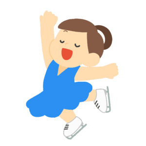 フィギュアスケート選手の無料イラスト素材