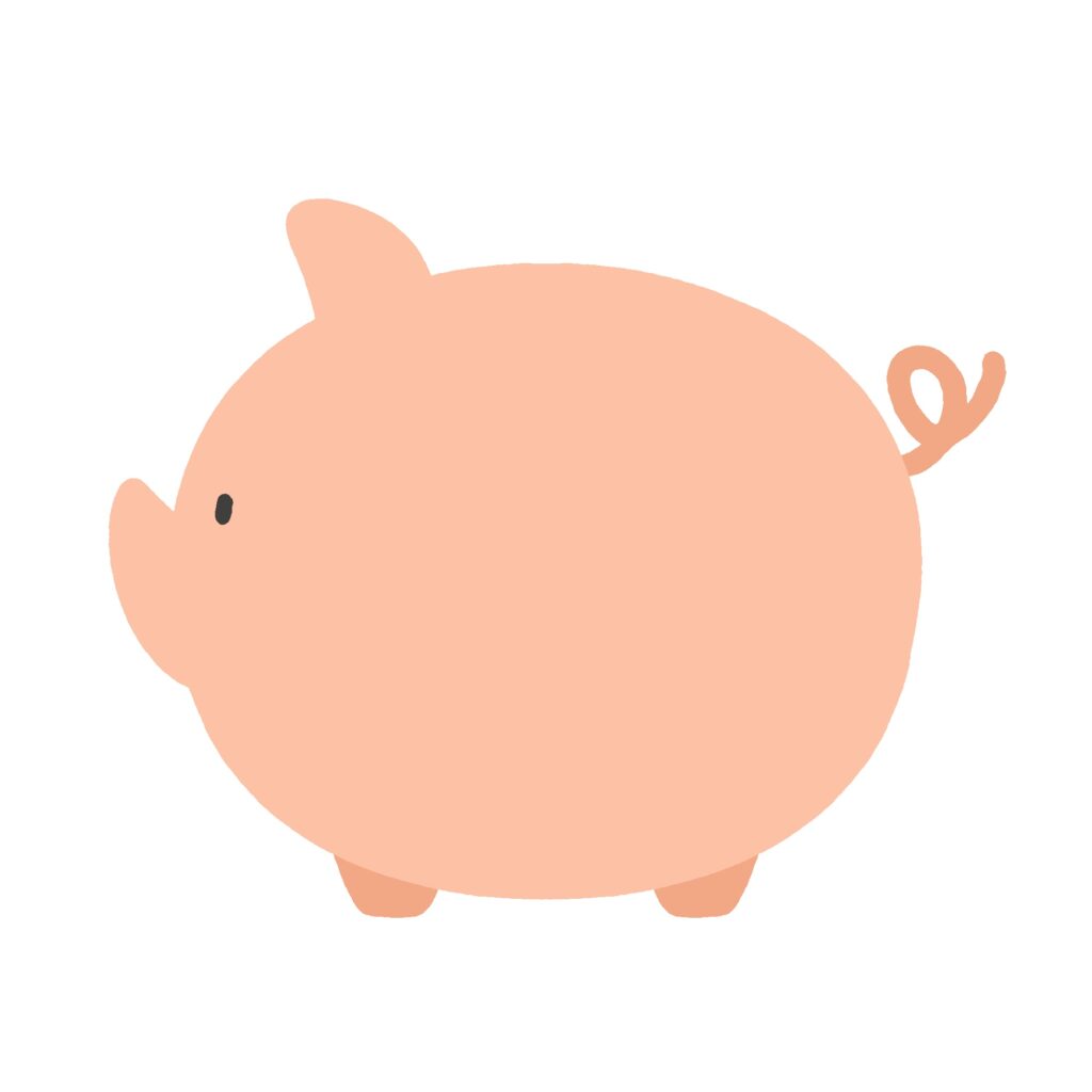 clip art of piggy bank(piggy bank/piggy shaped piggy bank)