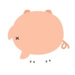 豚の貯金箱（空）の無料イラスト素材