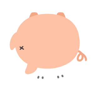 豚の貯金箱（空）の無料イラスト素材