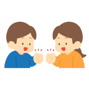 じゃんけんあいこの無料イラスト素材