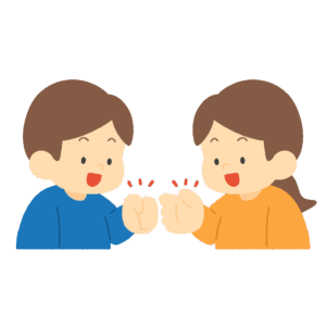 じゃんけんをする子どもの無料イラスト素材