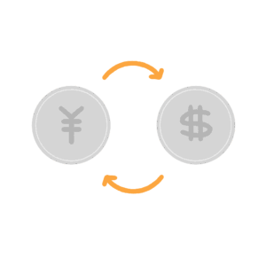 外貨両替の無料イラスト素材