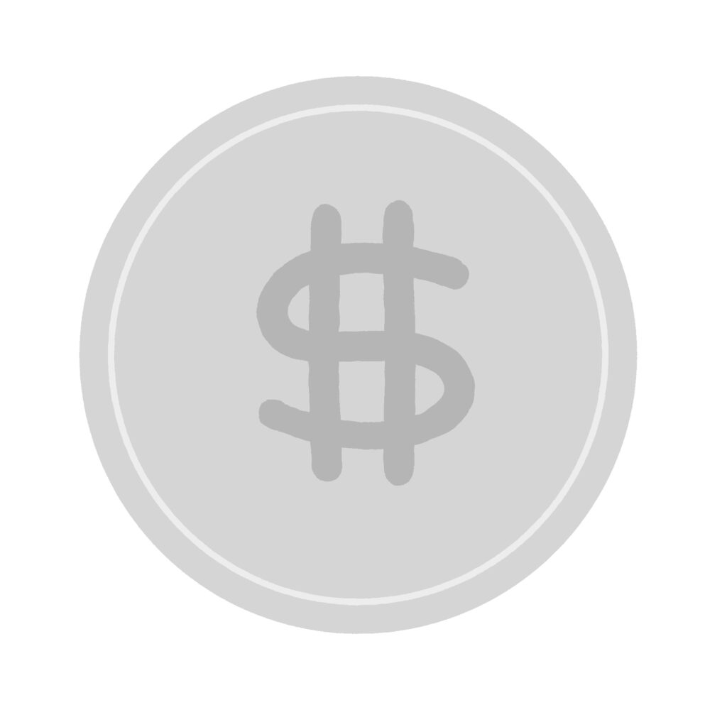 ドル硬貨（コイン）の無料イラスト素材