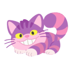 チェシャ猫（不思議の国のアリス）の無料イラスト素材