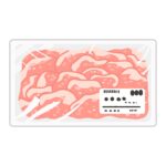 豚小間肉（パック入り）の無料イラスト素材