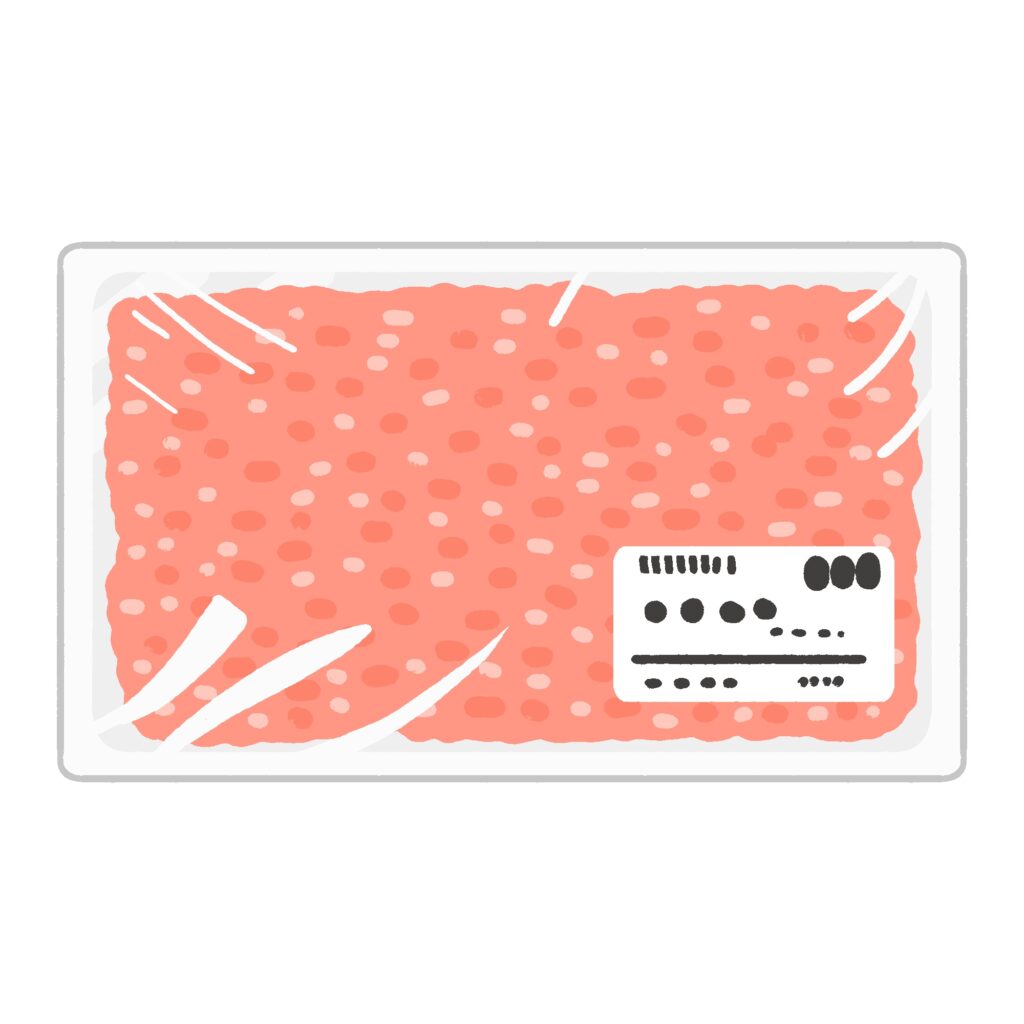 clip art of minced pork in a tray-illpop.com