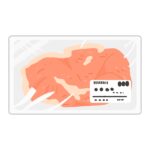 鶏もも肉（パック入り）の無料イラスト素材